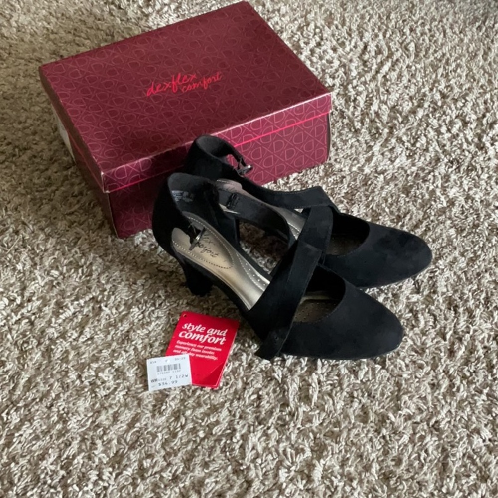 Dexflex Comfort Black Heels Classic Design